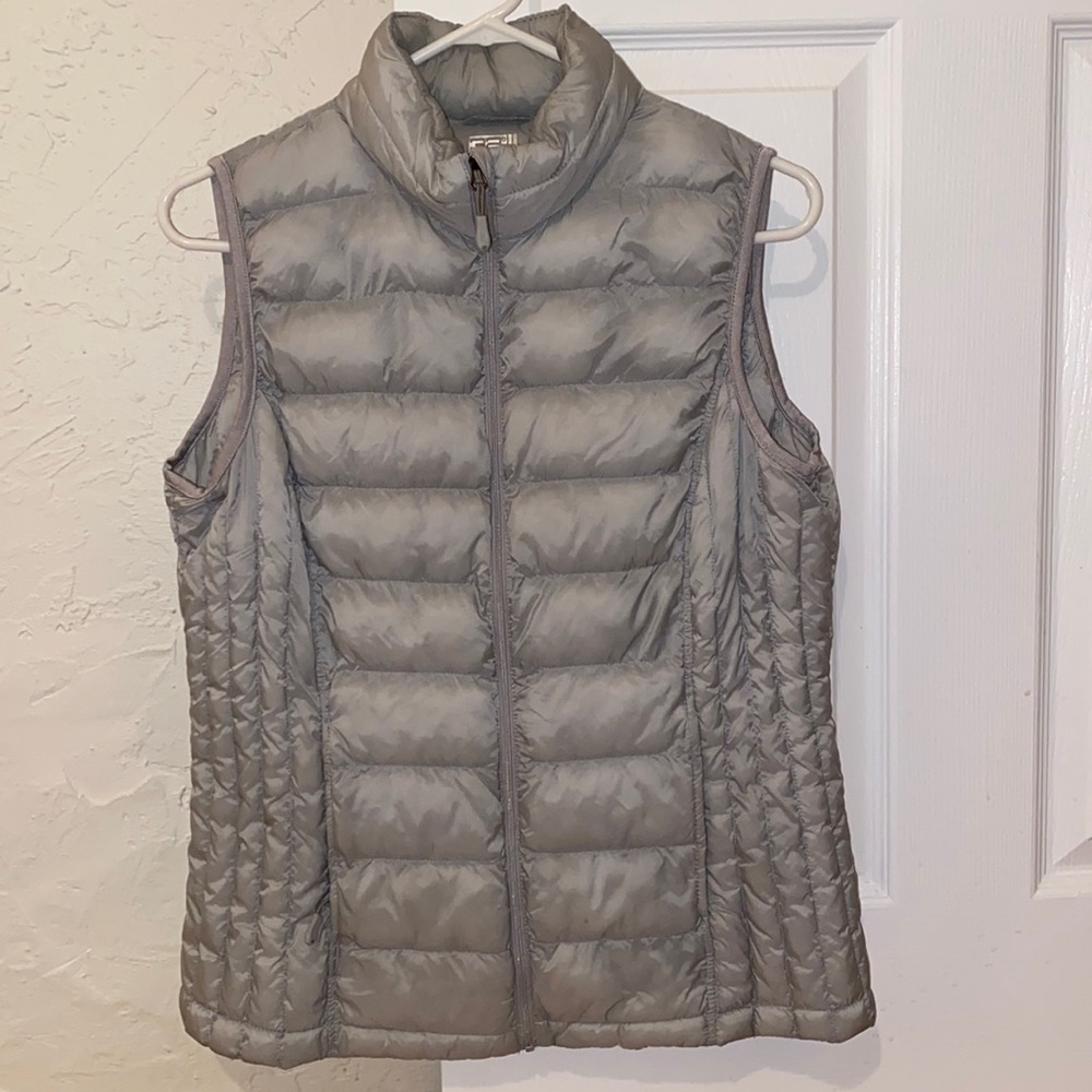 Grey down vest